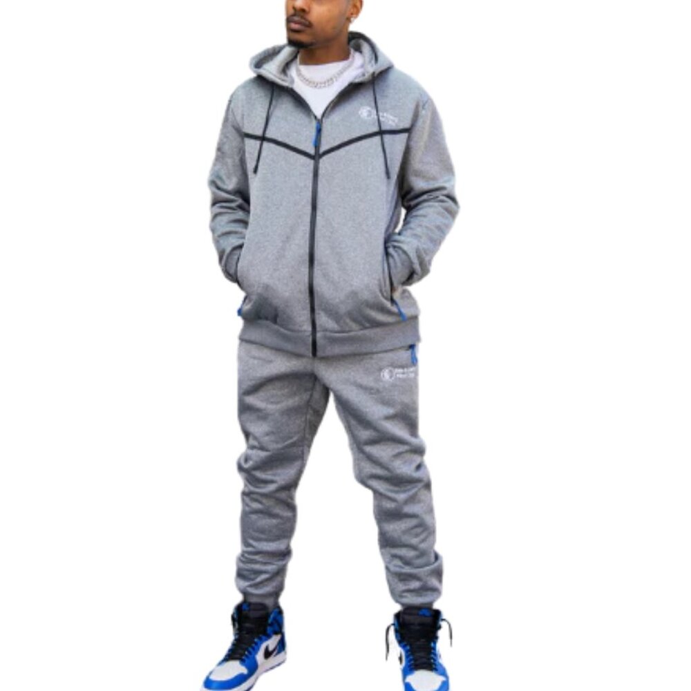 Tote & Carry First Class Tracksuit Set - Grey Tech Hoodie & Joggers